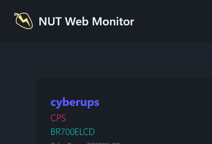 NUT web GUI